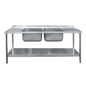 CATERING SINK - DOUBLE BOWL, DOUBLE DRAINER, 1800mm image