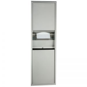 Bobrick Recessed Paper Towel Dispenser & 22.7L Waste Bin image