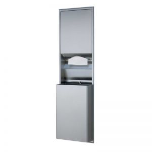 Bobrick Recessed Paper Towel Dispenser & 45.5L Waste Bin image