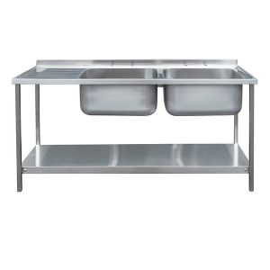 CATERING SINK - DOUBLE BOWL, SINGLE DRAINER, 1800MM image