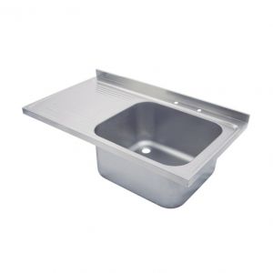 SIT ON CATERING SINK - SINGLE BOWL, SINGLE DRAINER, 1000MM image