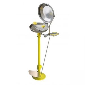 Free Standing Eye Wash with Foot Control, Lid and Bowl image