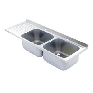 SIT ON CATERING SINK - DOUBLE BOWL, SINGLE DRAINER, 1800MM image
