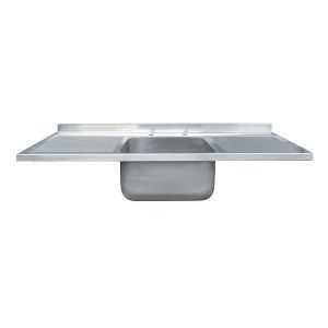 SIT ON CATERING SINK - SINGLE BOWL, DOUBLE DRAINER, 1500mm image
