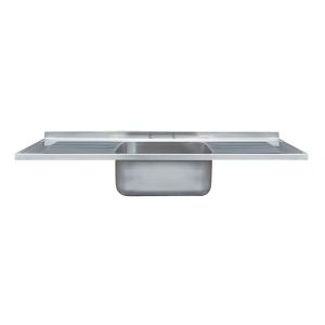 SIT ON CATERING SINK - SINGLE BOWL, DOUBLE DRAINER, 1800mm image