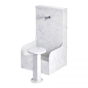 Solid Surface Single Wudu Foot Wash Trough image
