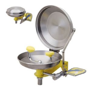 Wall Mounted Eye Wash with Stainless Steel Bowl and Lid image