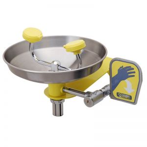 Wall Mounted Eye Wash, Stainless Bowl image