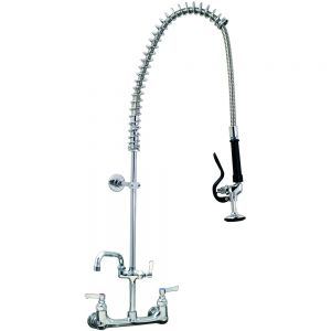 Wall Mounted Pre Rinse Twin Catering Tap With 6