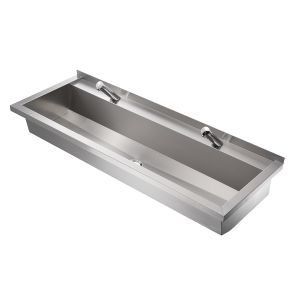 Commercial Wash Trough With Sensor Taps image