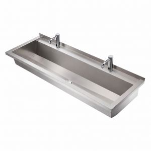 Commercial Wash Trough With Sensor Taps image