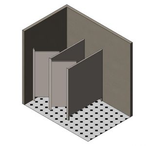 Range of Toilet Cubicles in Corner image