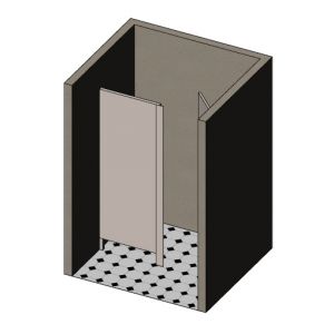 In-Wall Angled Toilet Cubicle image