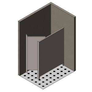 Single Toilet Cubicle in Corner image