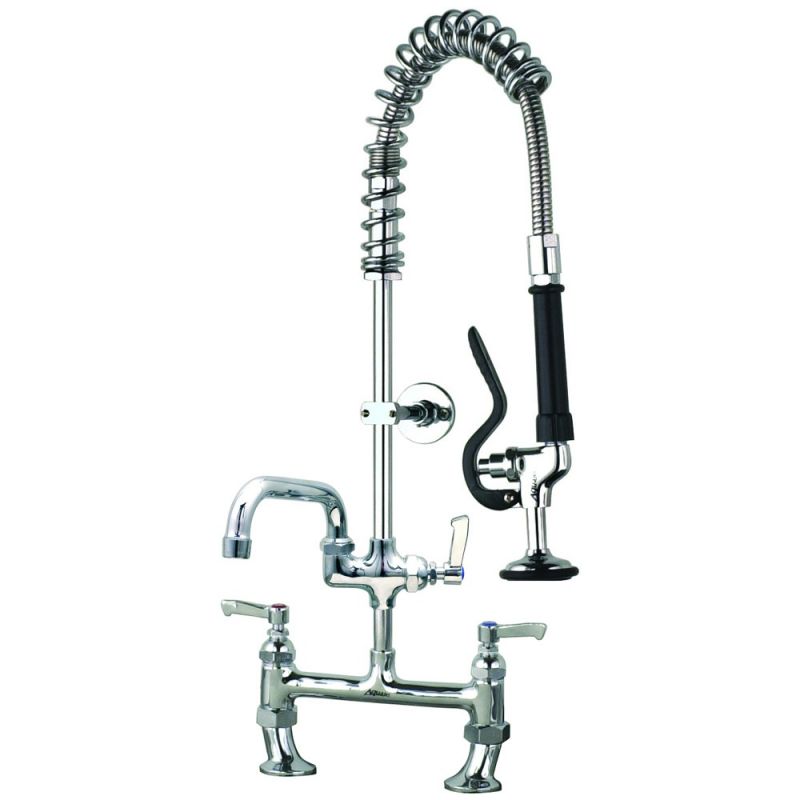 Short Pre Rinse Twin Catering Tap with Pot Filler