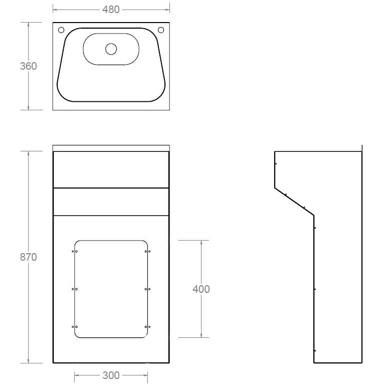 Shrouded Stainless Steel Wash Basin