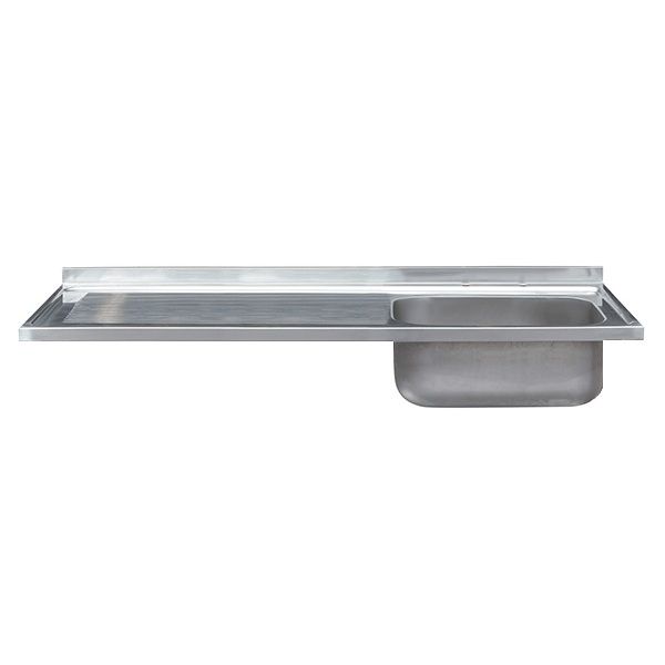 CATERING SINK TOP SINGLE BOWL SINGLE DRAINER, 1500 x 650MM