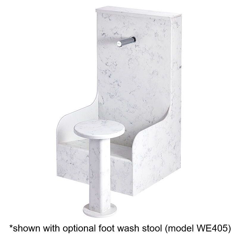 Solid Surface Single Wudu Foot Wash Trough