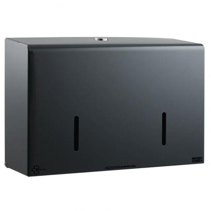 Graphite Grey Twin Micro Jumbo Toilet Roll Dispenser