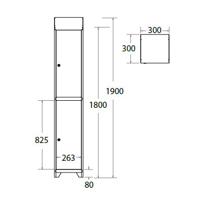 stainless steel floor standing locker with lockable doors dimensions