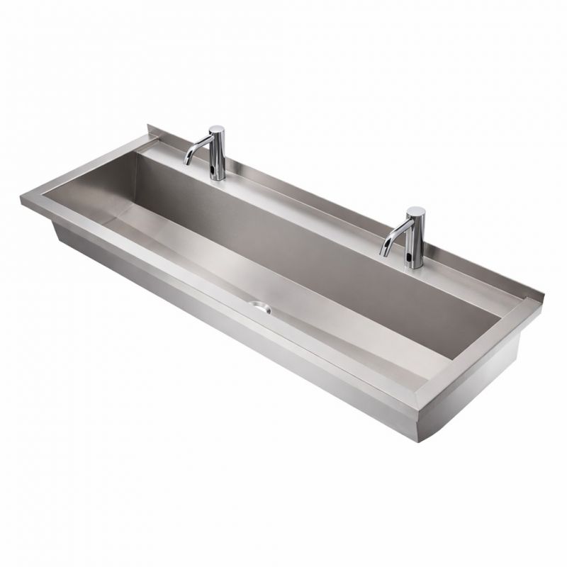Commercial Wash Trough With Sensor Taps