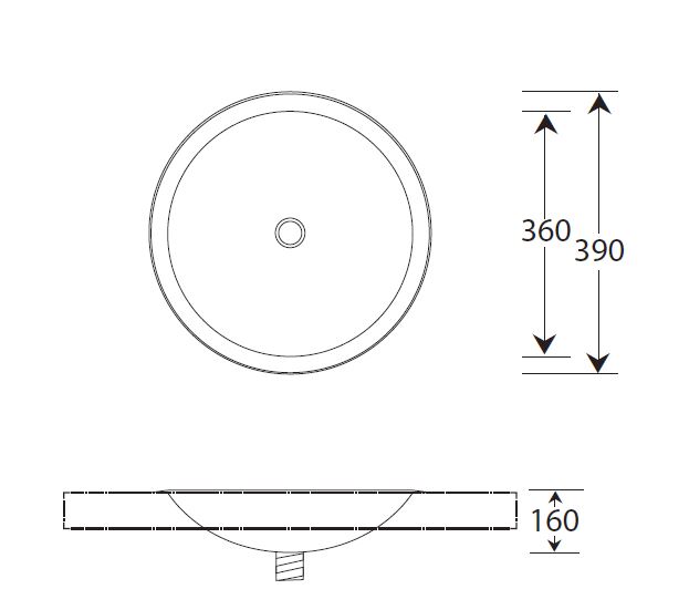 inset small hemispherical wash bowl dimensions