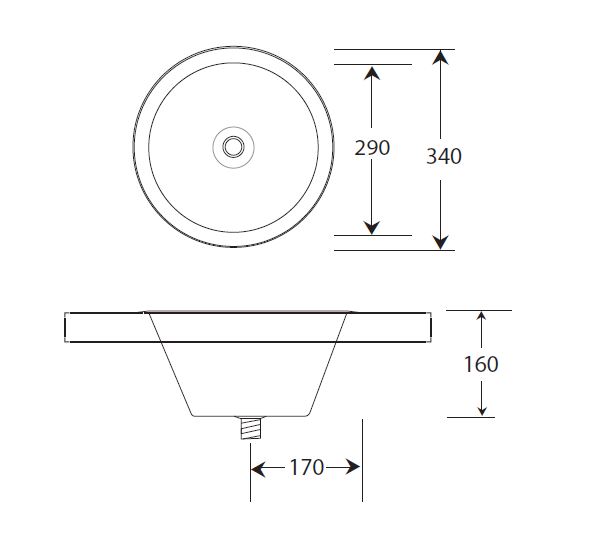 inset large wash bowl dimensions
