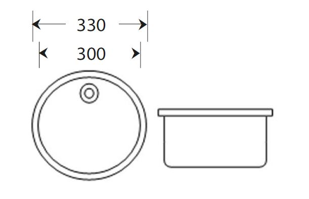 inset small round dental sink dimensions