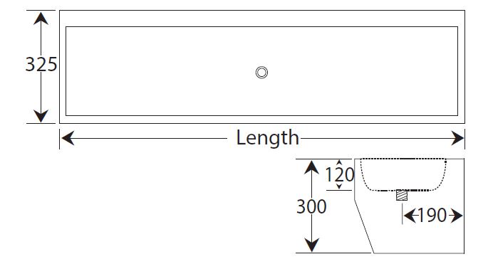 Corian wash trough for primary schools